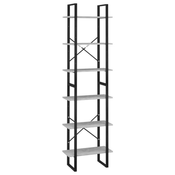 vidaXL opbevaringsreol 60x30x210 cm konstrueret træ betongrå