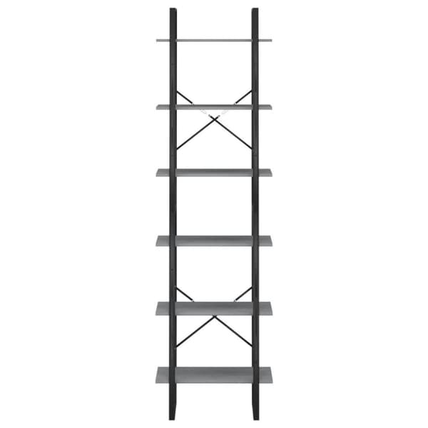 vidaXL Förvaringshylla grå 60x30x210 cm massiv furu