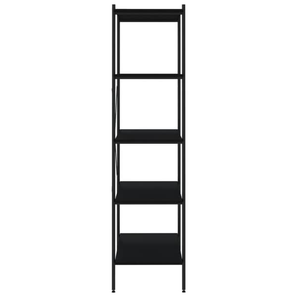 vidaXL reol med 5 hylder 80x40x163 cm sort