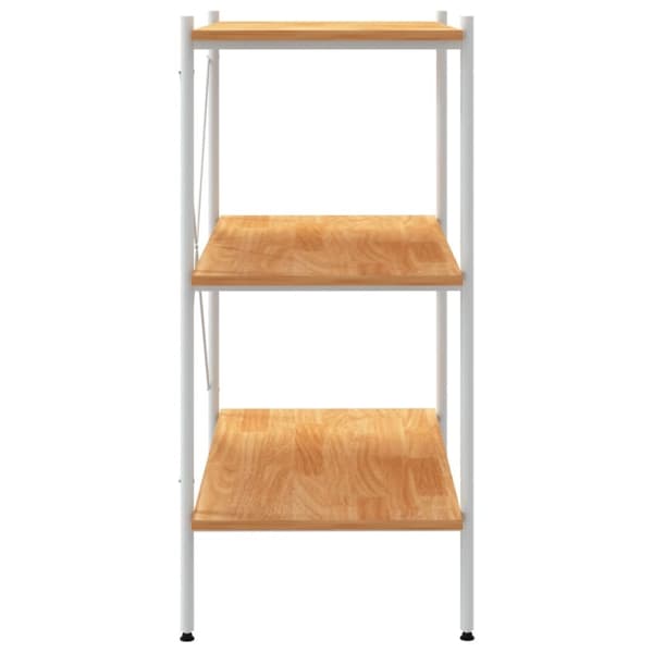 vidaXL reol med 3 hylder 80x40x92 cm hvid og egetræ