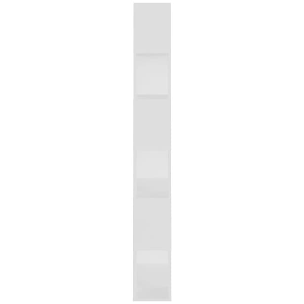 vidaXL Bokhylla/rumsavdelare vit 80x24x186 cm spånskiva