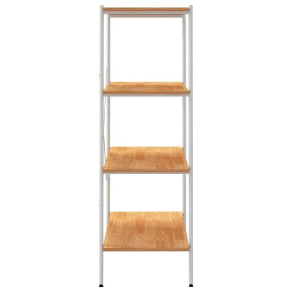 vidaXL Hyllenhet med 4 hyllplan vit och ek 80x40x130 cm