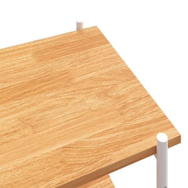 vidaXL Hyllenhet med 4 hyllplan vit och ek 80x40x130 cm