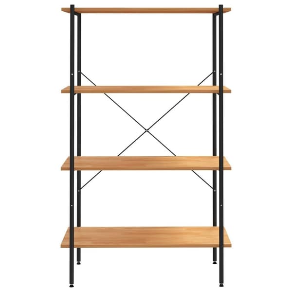 vidaXL Hyllenhet med 4 hyllplan svart och ek 80x40x130 cm