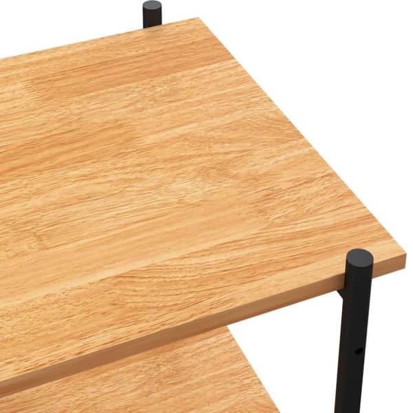 vidaXL Hyllenhet med 4 hyllplan svart och ek 80x40x130 cm