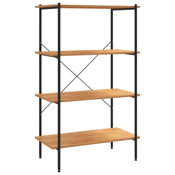 vidaXL Hyllenhet med 4 hyllplan svart och ek 80x40x130 cm
