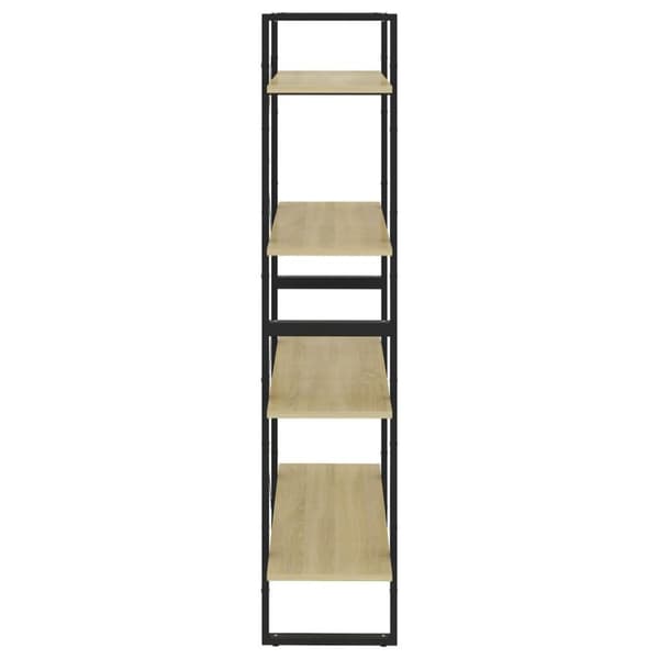 vidaXL bogreol med 4 hylder 80x30x140 cm spånplade sonoma-eg