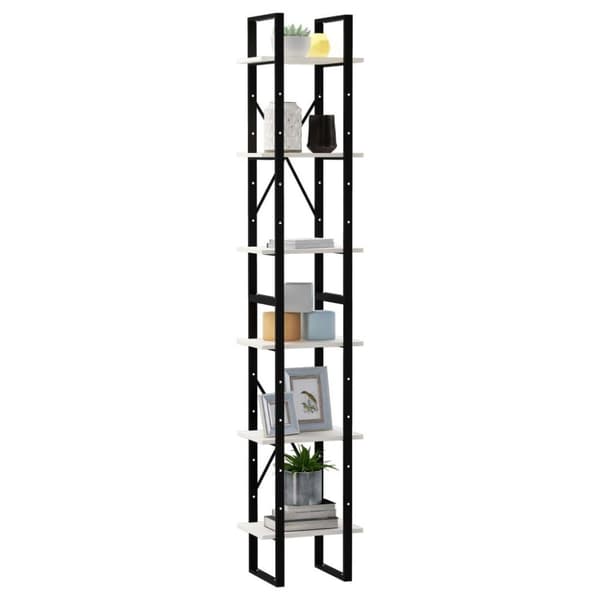 vidaXL Høyskap hvit 40x30x210 cm heltre furu