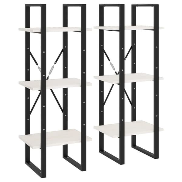 vidaXL Høyskap hvit 40x30x210 cm heltre furu
