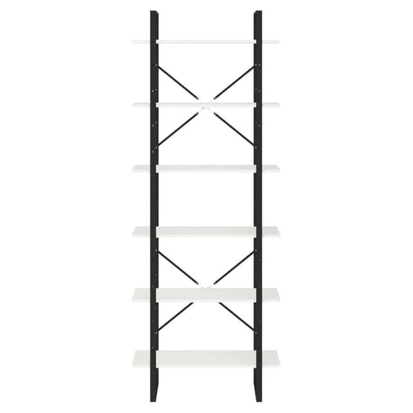 vidaXL Hög bokhylla vit 80x30x210 cm massiv furu