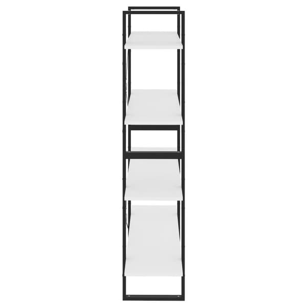 vidaXL bogreol med 4 hylder 100x30x140 cm spånplade hvid