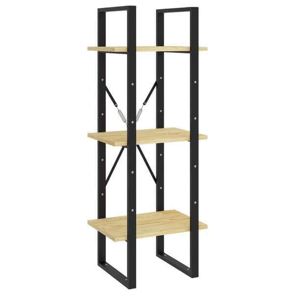 vidaXL bogreol 40x30x105 cm 3 hylder massivt fyrretræ