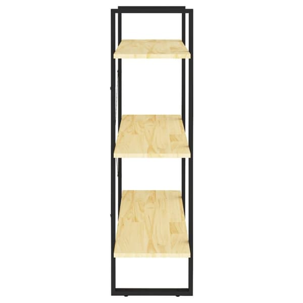 vidaXL bogreol 80x30x105 cm 3 hylder massivt fyrretræ