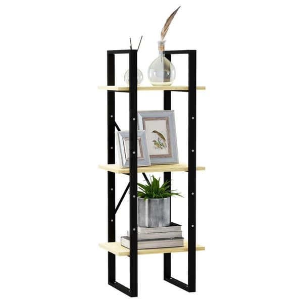 vidaXL Bokhylle 3 nivåer 40x30x105 cm heltre furu