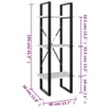 Miniatyrbilde 9 av 10: vidaXL Bokhylle 3 nivåer 40x30x105 cm heltre furu