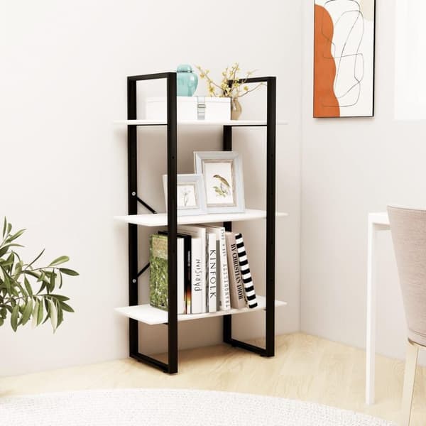 vidaXL Förvaringshylla vit 60x30x105 cm massiv furu