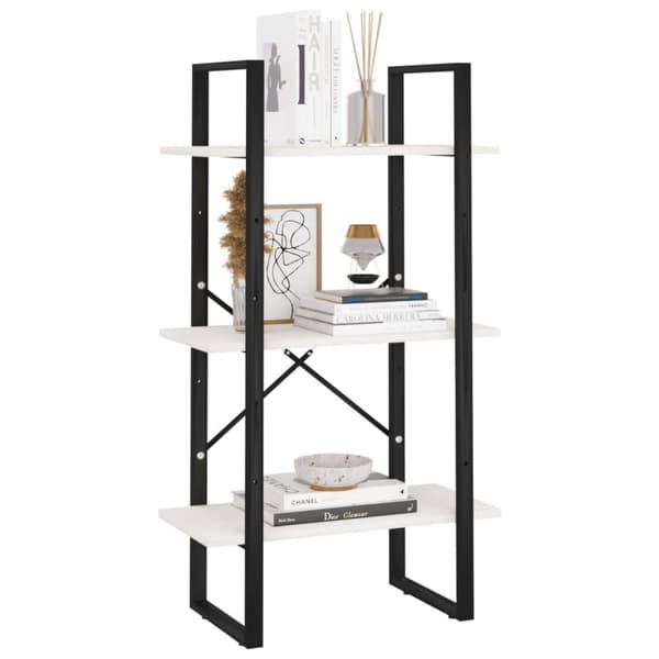 vidaXL Förvaringshylla vit 60x30x105 cm massiv furu