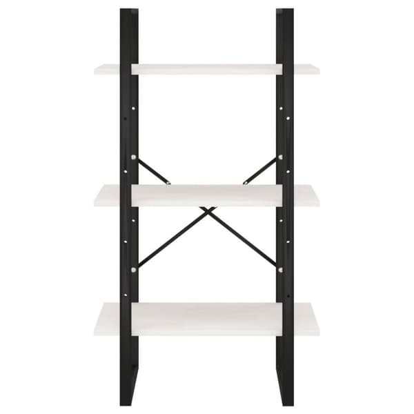 vidaXL Förvaringshylla vit 60x30x105 cm massiv furu