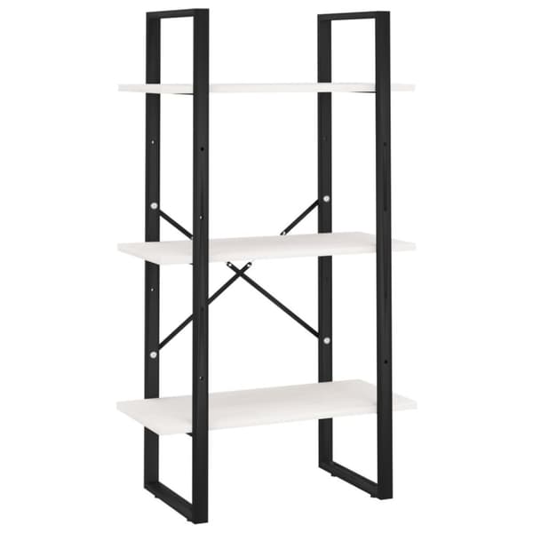 vidaXL Förvaringshylla vit 60x30x105 cm massiv furu