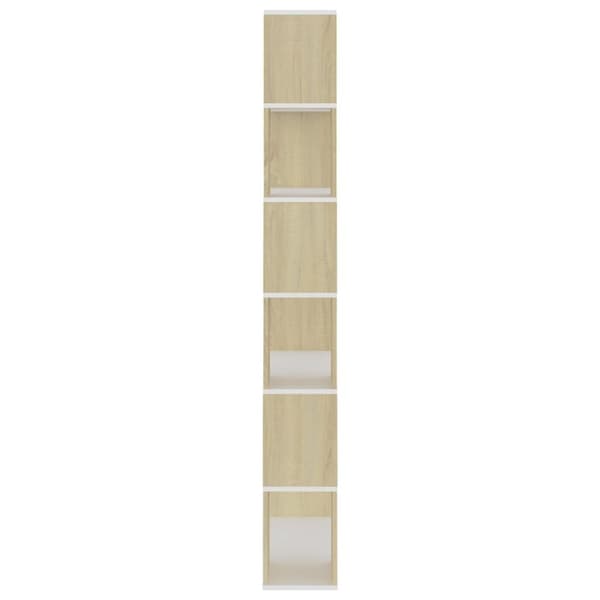 vidaXL bogreol/rumdeler 80x24x186 cm spånplade sonoma-eg