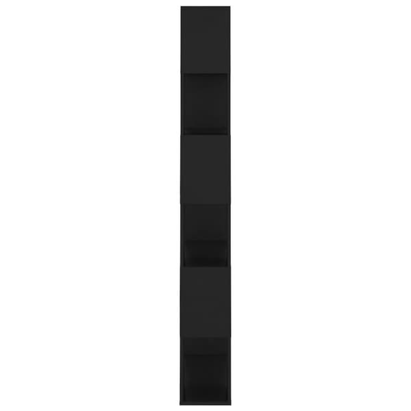 vidaXL bogreol/rumdeler 80x24x186 cm spånplade sort
