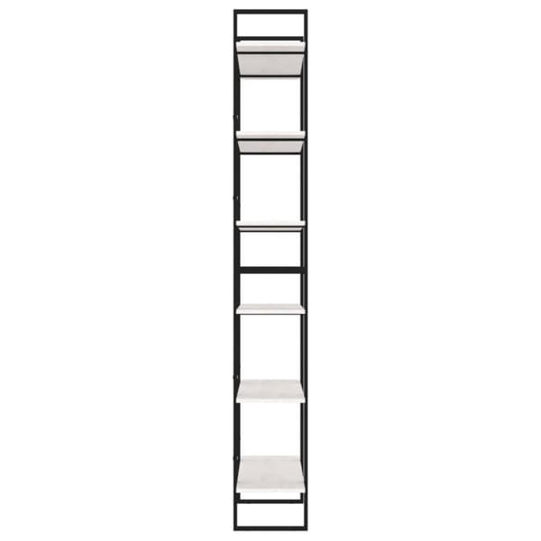 vidaXL Hög bokhylla vit 100x30x210 cm massiv furu