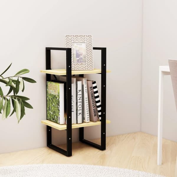 vidaXL bogreol 40x30x70 cm 2 hylder massivt fyrretræ