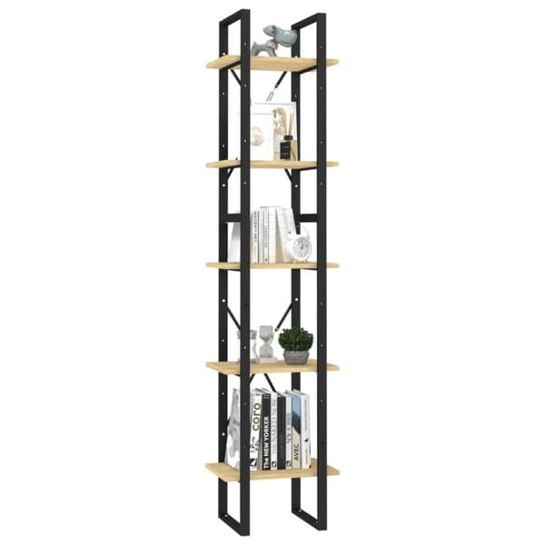 vidaXL bogreol 40x30x175 cm 5 hylder massivt fyrretræ