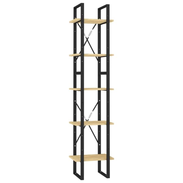 vidaXL bogreol 40x30x175 cm 5 hylder massivt fyrretræ