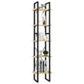 Miniatyrbilde 4 av 9: vidaXL Bokhylle 5 etasjer brun 40x30x175 cm furu