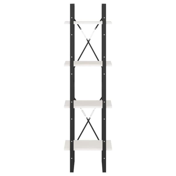 vidaXL bogreol med 4 hylder 40x30x140 cm massivt fyrretræ hvid