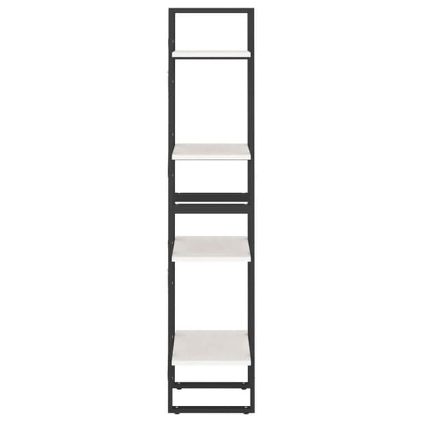 vidaXL bogreol med 4 hylder 40x30x140 cm massivt fyrretræ hvid