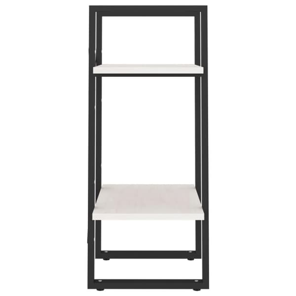 vidaXL Bokhylla 2 hyllplan vit 40x30x70 cm massiv furu