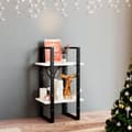 Miniatyrbild 10 av 10: vidaXL Bokhylla 2 hyllplan vit 40x30x70 cm massiv furu