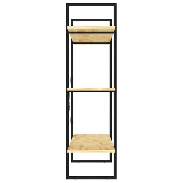 vidaXL Bokhylla 3 hyllplan 100x30x105 cm massiv furu