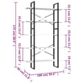 Miniatyrbild 6 av 7: vidaXL Bokhylla 5 hyllplan vit 100x30x175 cm furu