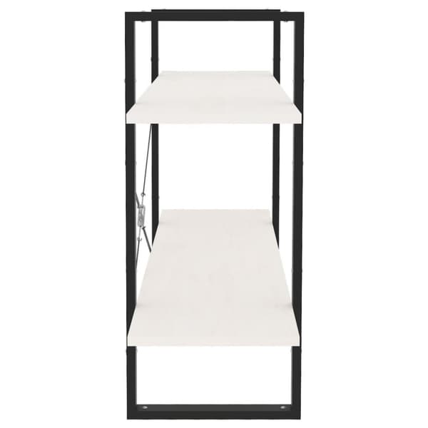 vidaXL bogreol med 2 hylder 100x30x70 cm massivt fyrretræ hvid