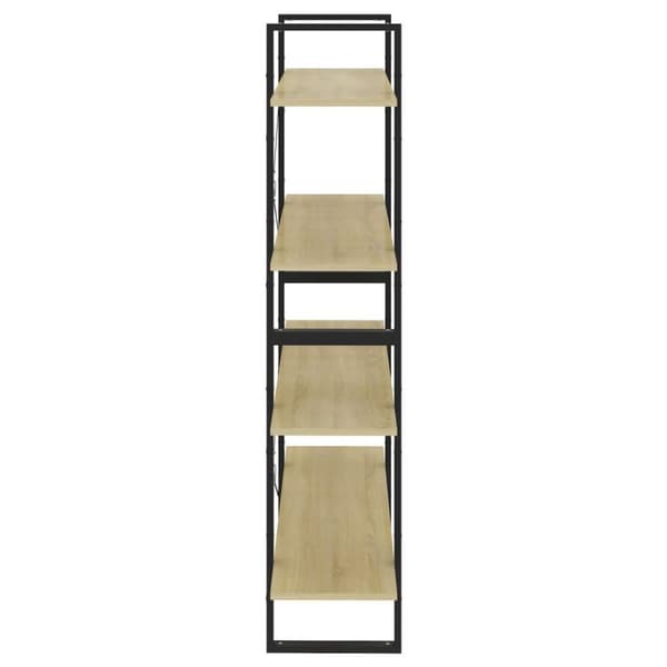 vidaXL bogreol med 4 hylder 100x30x140 cm spånplade sonoma-eg