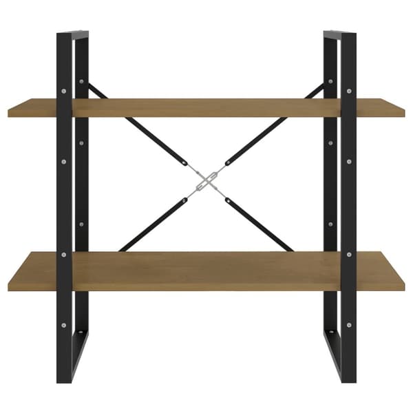 vidaXL bogreol 80x30x70 cm 2 hylder massivt fyrretræ