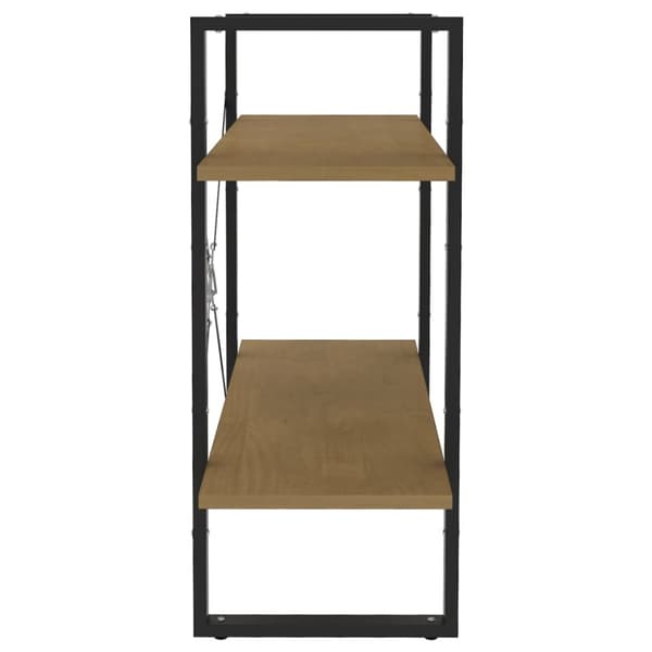 vidaXL bogreol 80x30x70 cm 2 hylder massivt fyrretræ