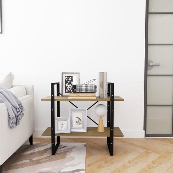 vidaXL bogreol 80x30x70 cm 2 hylder massivt fyrretræ