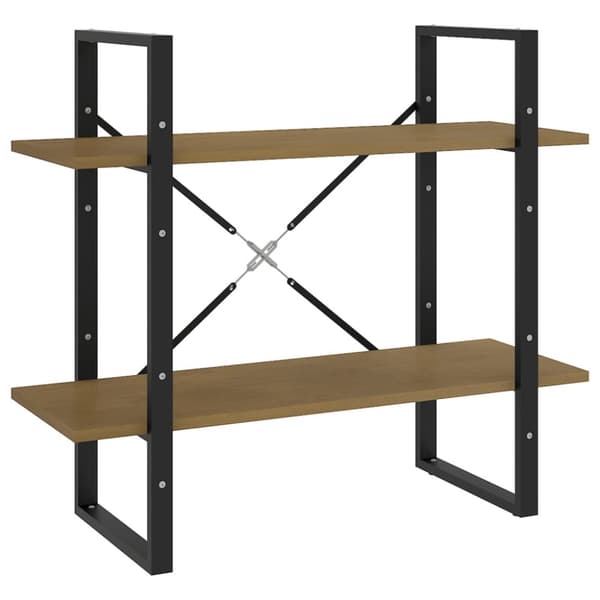 vidaXL bogreol 80x30x70 cm 2 hylder massivt fyrretræ