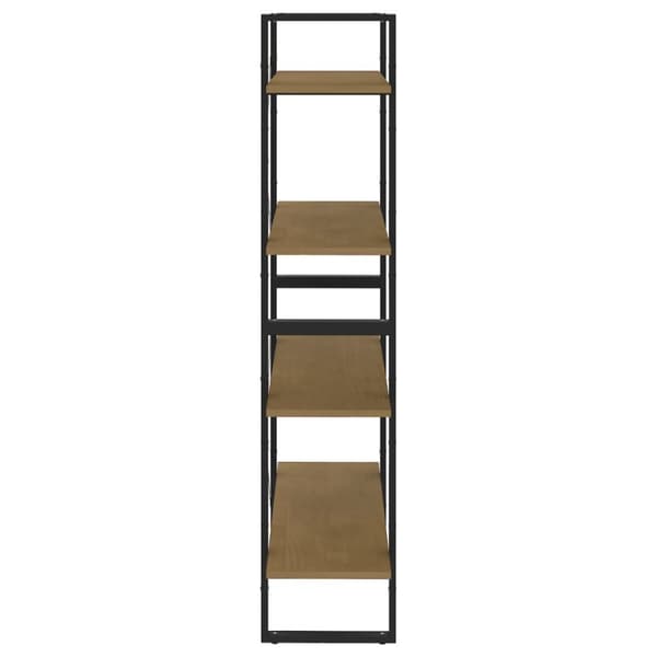vidaXL bogreol 80x30x140 cm 4 hylder massivt fyrretræ