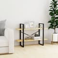 Miniatyrbilde 3 av 10: vidaXL Bokhylle 2 nivåer 100x30x70 cm heltre furu