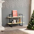 Miniatyrbilde 4 av 10: vidaXL Bokhylle 2 nivåer 100x30x70 cm heltre furu