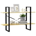 Miniatyrbilde 5 av 10: vidaXL Bokhylle 2 nivåer 100x30x70 cm heltre furu
