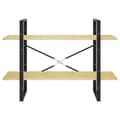 Miniatyrbilde 6 av 10: vidaXL Bokhylle 2 nivåer 100x30x70 cm heltre furu