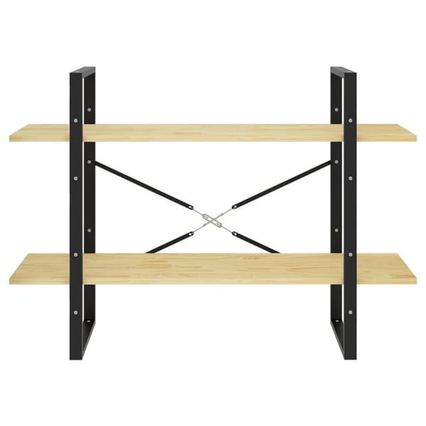vidaXL Bokhylle 2 nivåer 100x30x70 cm heltre furu
