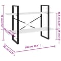 Miniatyrbilde 9 av 10: vidaXL Bokhylle 2 nivåer 100x30x70 cm heltre furu