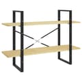Miniatyrbilde 2 av 10: vidaXL Bokhylle 2 nivåer 100x30x70 cm heltre furu